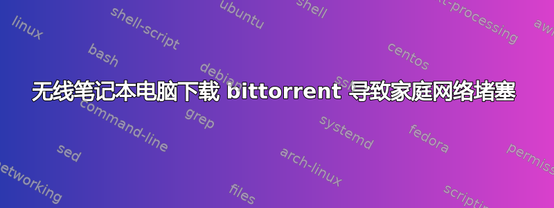 无线笔记本电脑下载 bittorrent 导致家庭网络堵塞