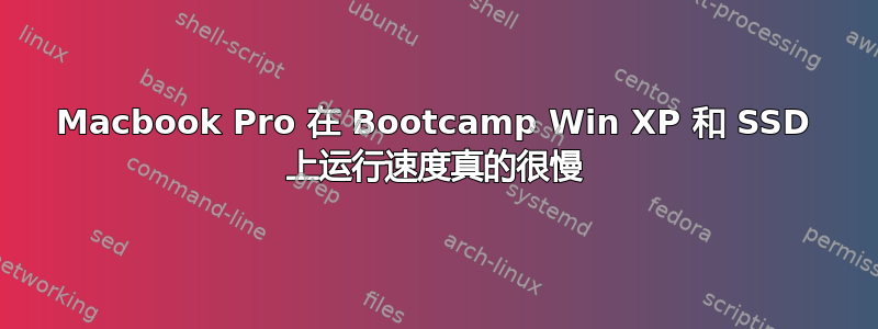 Macbook Pro 在 Bootcamp Win XP 和 SSD 上运行速度真的很慢