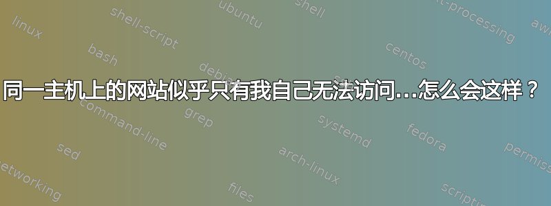 同一主机上的网站似乎只有我自己无法访问...怎么会这样？