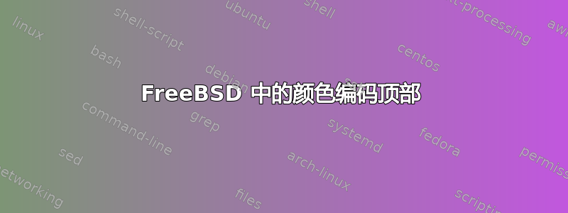 FreeBSD 中的颜色编码顶部