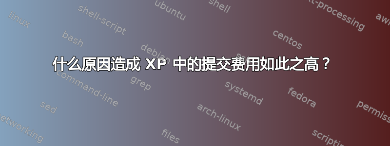 什么原因造成 XP 中的提交费用如此之高？