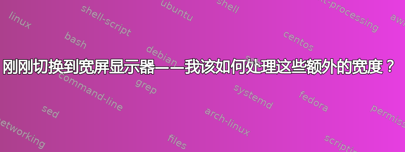 刚刚切换到宽屏显示器——我该如何处理这些额外的宽度？