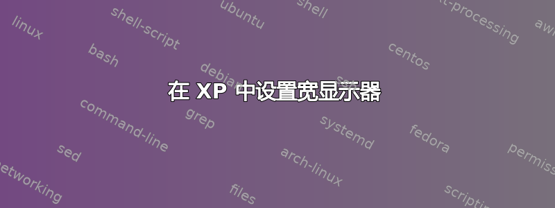 在 XP 中设置宽显示器