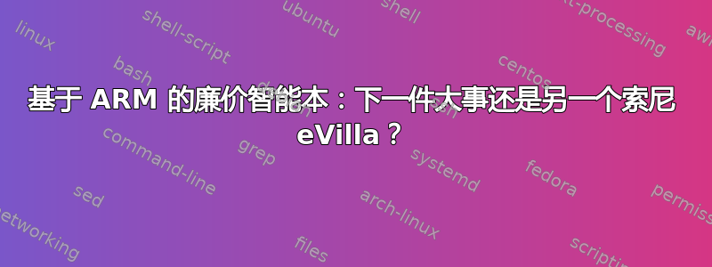 基于 ARM 的廉价智能本：下一件大事还是另一个索尼 eVilla？