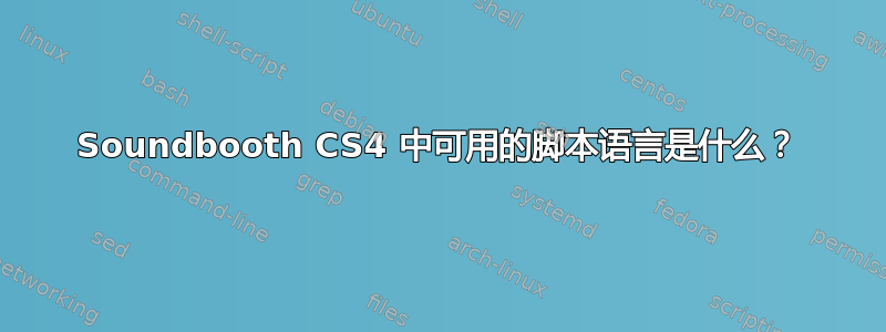 Soundbooth CS4 中可用的脚本语言是什么？