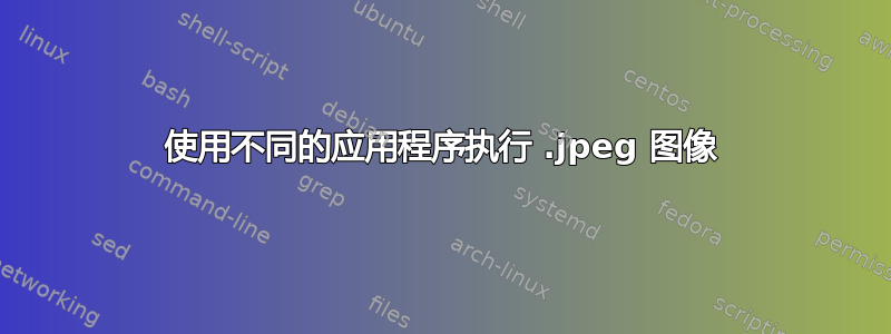 使用不同的应用程序执行 .jpeg 图像