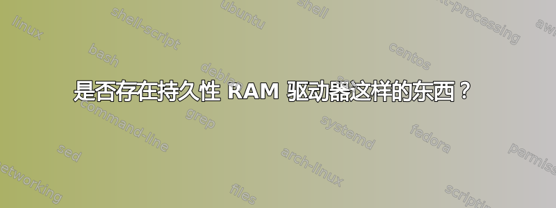 是否存在持久性 RAM 驱动器这样的东西？