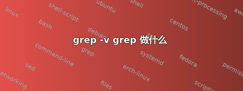 grep -v grep 做什么