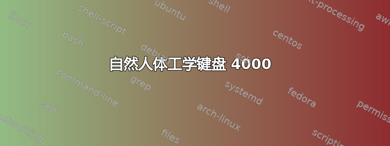 自然人体工学键盘 4000 