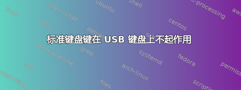 标准键盘键在 USB 键盘上不起作用