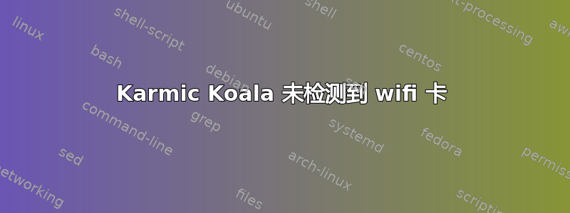 Karmic Koala 未检测到 wifi 卡