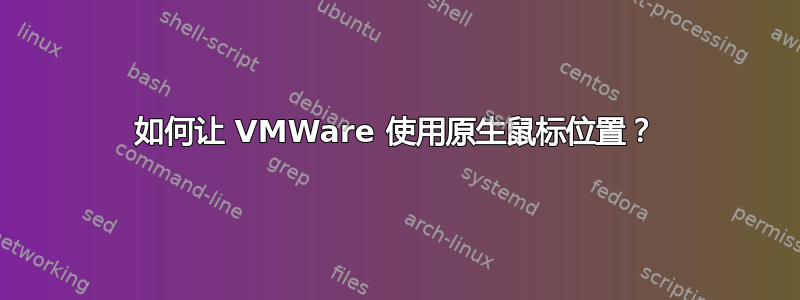 如何让 VMWare 使用原生鼠标位置？