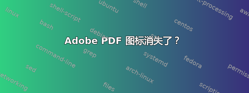 Adobe PDF 图标消失了？