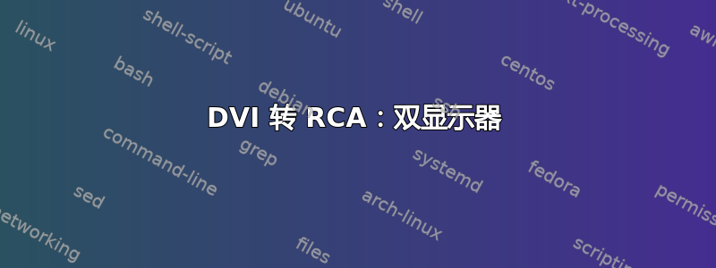 DVI 转 RCA：双显示器