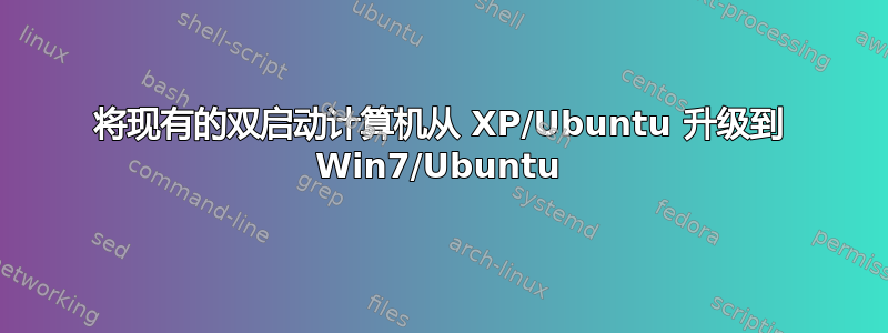 将现有的双启动计算机从 XP/Ubuntu 升级到 Win7/Ubuntu