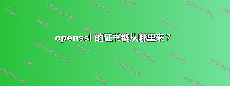 openssl 的证书链从哪里来？