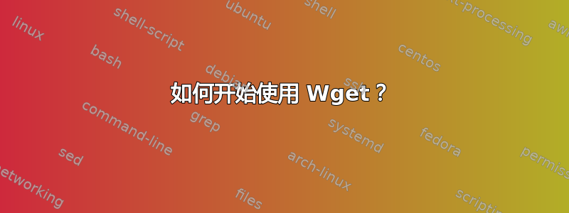 如何开始使用 Wget？