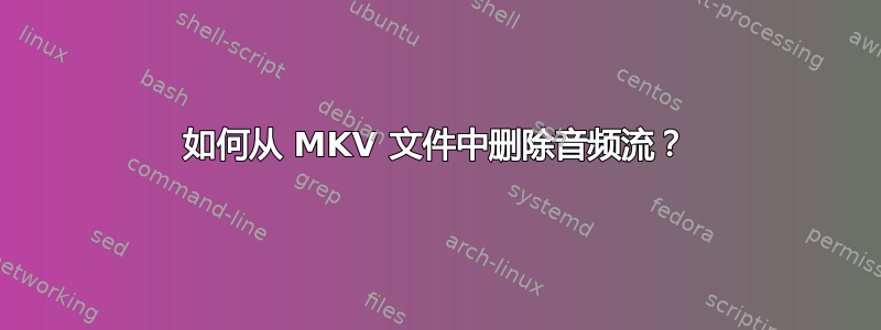 如何从 MKV 文件中删除音频流？