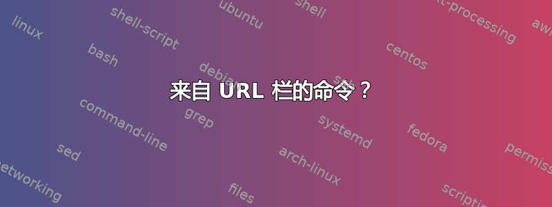 来自 URL 栏的命令？