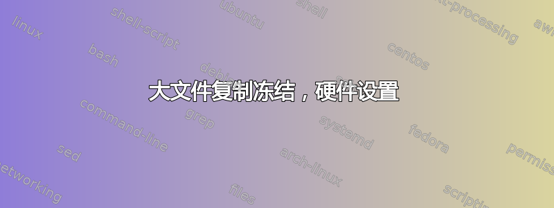 大文件复制冻结，硬件设置