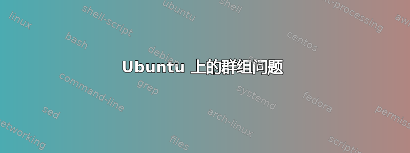 Ubuntu 上的群组问题