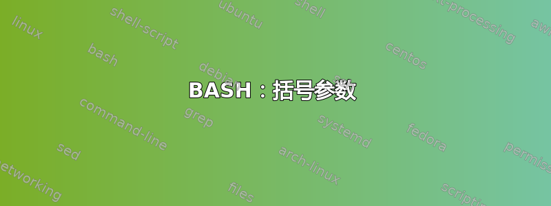 BASH：括号参数