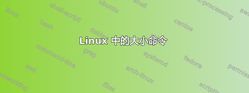 Linux 中的大小命令