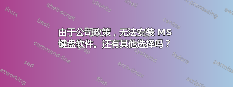 由于公司政策，无法安装 MS 键盘软件。还有其他选择吗？