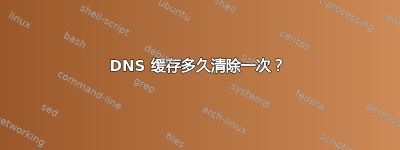 DNS 缓存多久清除一次？