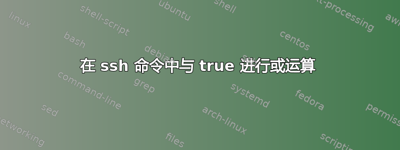 在 ssh 命令中与 true 进行或运算