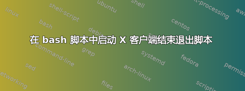 在 bash 脚本中启动 X 客户端结束退出脚本