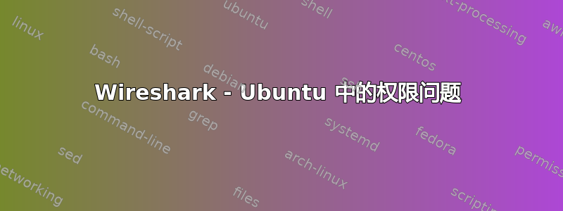 Wireshark - Ubuntu 中的权限问题