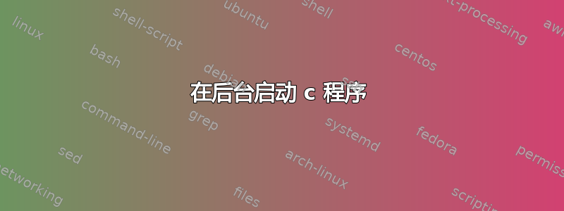 在后台启动 c 程序