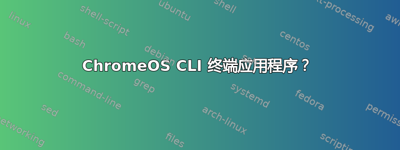 ChromeOS CLI 终端应用程序？