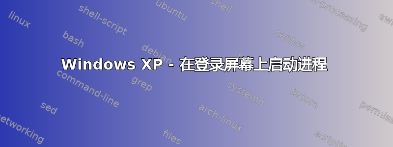 Windows XP - 在登录屏幕上启动进程