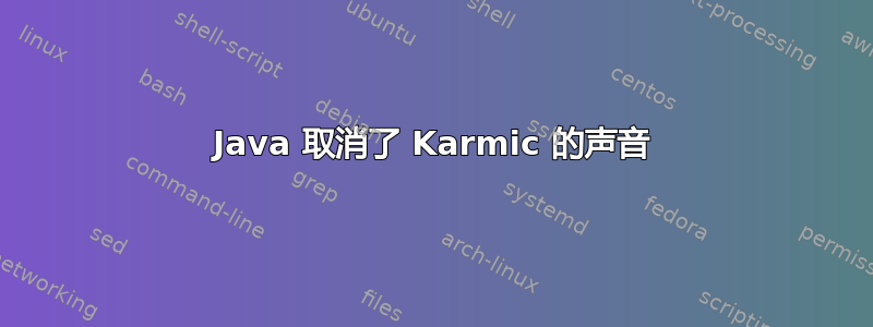 Java 取消了 Karmic 的声音