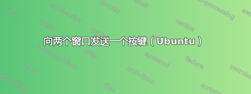 向两个窗口发送一个按键（Ubuntu）