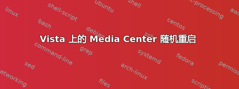 Vista 上的 Media Center 随机重启