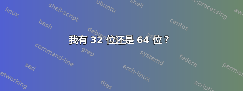 我有 32 位还是 64 位？