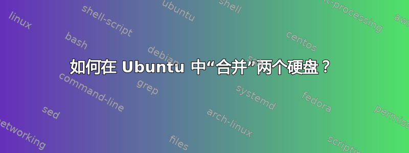 如何在 Ubuntu 中“合并”两个硬盘？