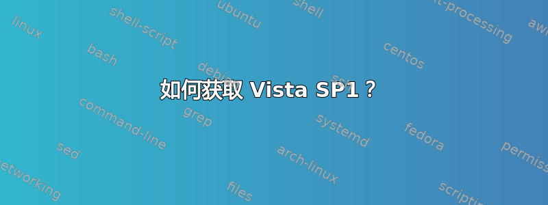 如何获取 Vista SP1？