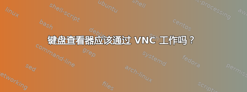 键盘查看器应该通过 VNC 工作吗？