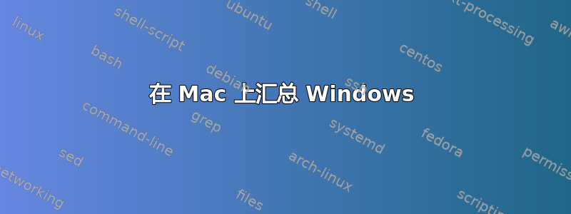 在 Mac 上汇总 Windows