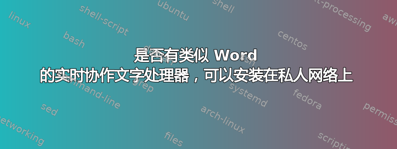 是否有类似 Word 的实时协作文字处理器，可以安装在私人网络上