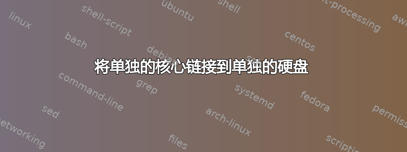 将单独的核心链接到单独的硬盘