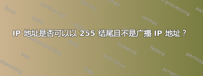 IP 地址是否可以以 255 结尾且不是广播 IP 地址？