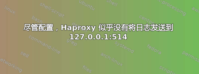 尽管配置，Haproxy 似乎没有将日志发送到 127.0.0.1:514