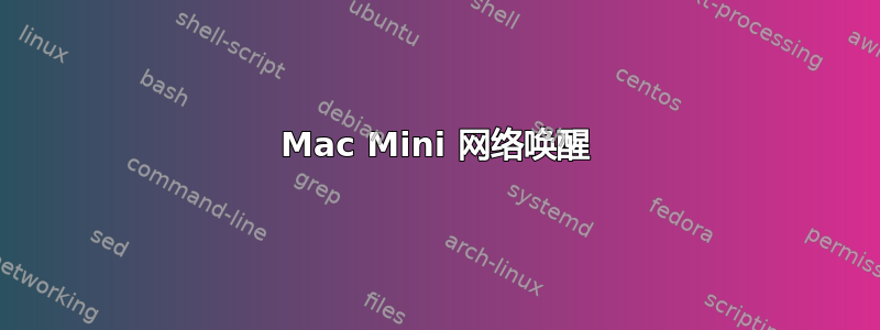 Mac Mini 网络唤醒