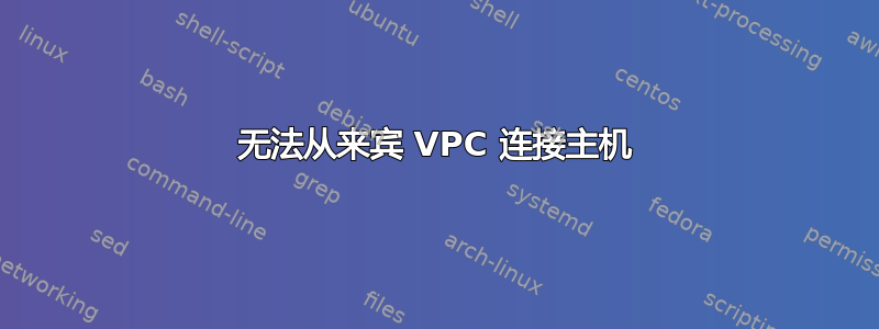 无法从来宾 VPC 连接主机