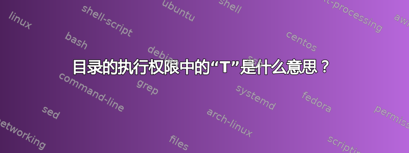 目录的执行权限中的“T”是什么意思？